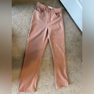 Abercrombie Vegan Leather the 90s Straight Ultra High Rise Pants